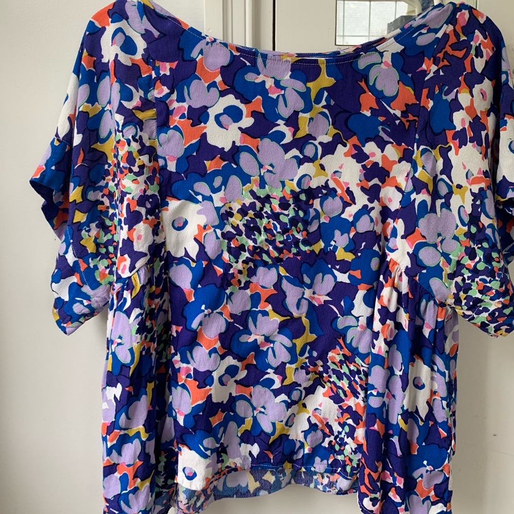 Anthropologie floral blouse